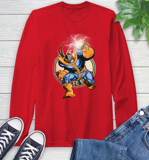 Milwaukee Bucks NBA Basketball Thanos Avengers Infinity War Marvel Long Sleeve T-Shirt 11