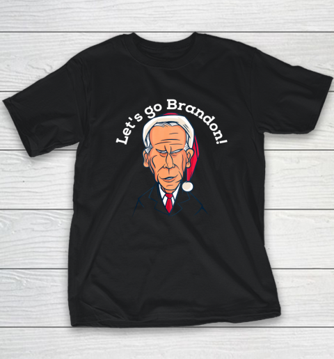 Let's Go Brandon Funny Christmas Joe Biden Chant Youth T-Shirt
