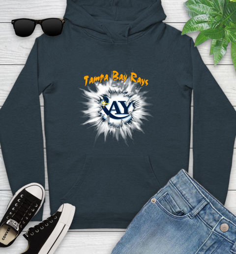 Tampa Bay Rays MLB Baseball Adoring Fan Rip Sports Youth Hoodie 10