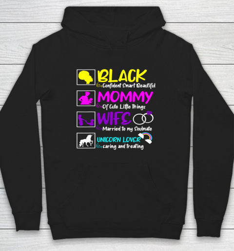Black Mommy Wife Unicorn Lover Mothers Day Mom Mama Hoodie