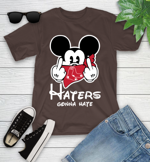 MLB Boston Red Sox Haters Gonna Hate Mickey Mouse Disney Baseball T Shirt_000 Youth T-Shirt 7