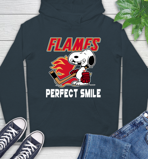 NHL Calgary Flames Snoopy Perfect Smile The Peanuts Movie Hockey T Shirt Hoodie 7