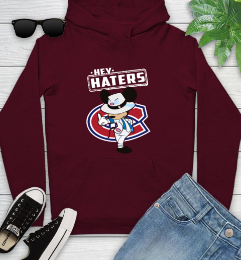 NHL Hey Haters Mickey Hockey Sports Montreal Canadiens Youth Hoodie 7