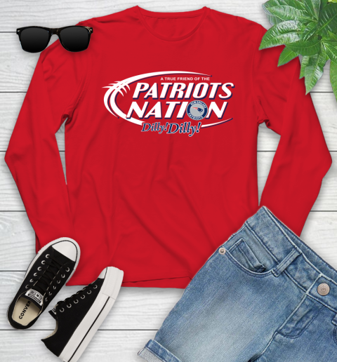 NFL A True Friend Of The New England Patriots Dilly Dilly Football Sports Youth Long Sleeve 11