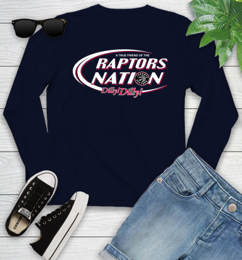 NBA A True Friend Of The Toronto Raptors Dilly Dilly Basketball Sports Youth Long Sleeve 2