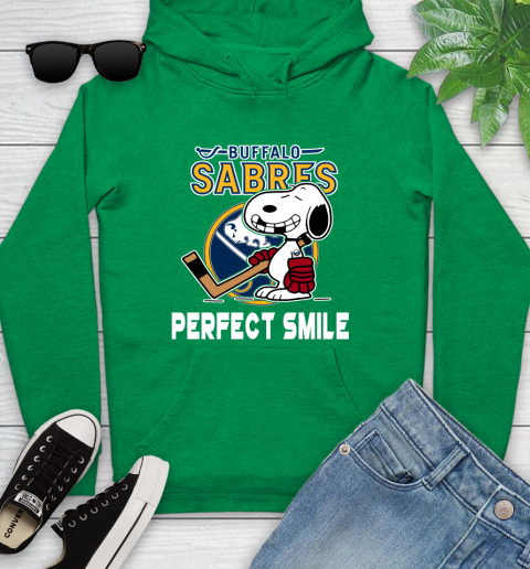 NHL Buffalo Sabres Snoopy Perfect Smile The Peanuts Movie Hockey T Shirt Youth Hoodie 9