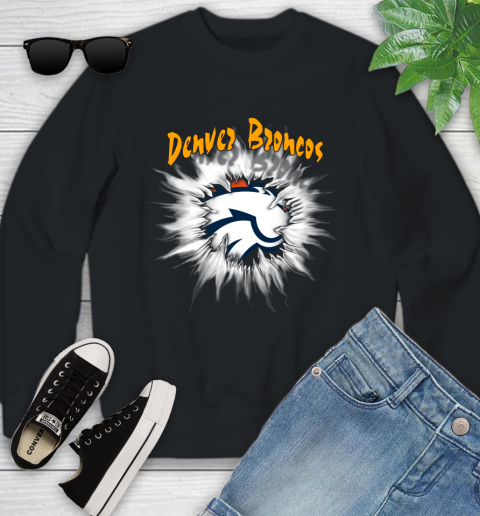 Denver Broncos NFL Football Adoring Fan Rip Sports Youth Sweatshirt