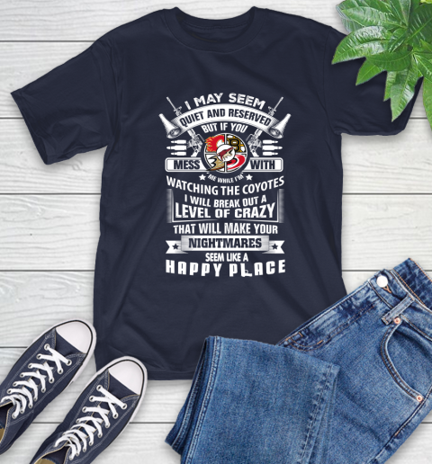 Arizona Coyotes NHL Hockey Don't Mess With Me While I'm Watching My Team Sports T-Shirt 3
