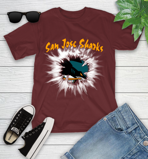 San Jose Sharks NHL Hockey Adoring Fan Rip Sports Youth T-Shirt 14