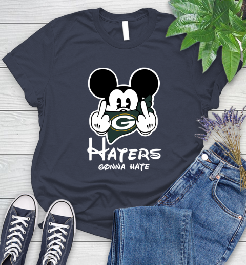 NFL Green Bay Packers Haters Gonna Hate Mickey Mouse Disney Football T Shirt_000 Women's T-Shirt 14