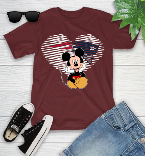 NFL New England Patriots The Heart Mickey Mouse Disney Football T Shirt_000 Youth T-Shirt 14