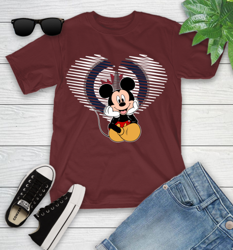 NHL Winnipeg Jets The Heart Mickey Mouse Disney Hockey Youth T-Shirt 14