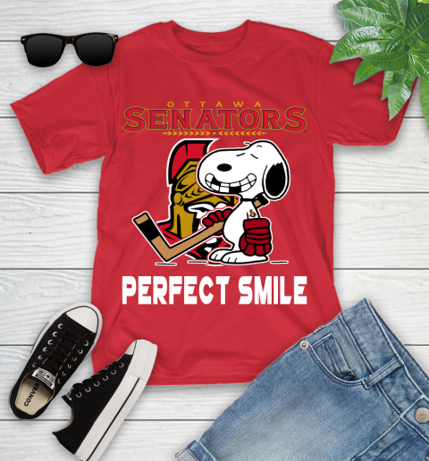 NHL New York Rangers Snoopy Perfect Smile The Peanuts Movie Hockey T Shirt Youth T-Shirt 13