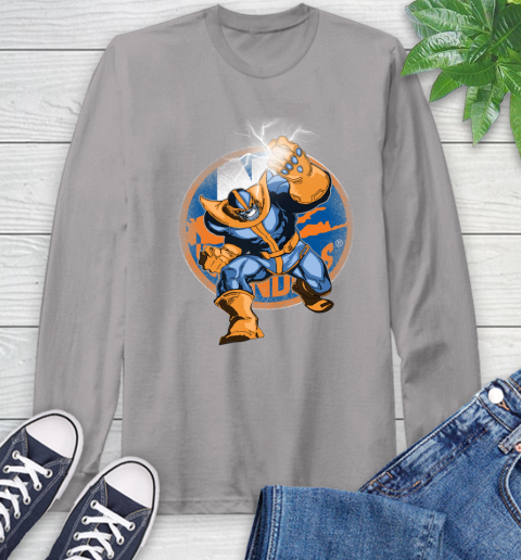 New York Islanders NHL Hockey Thanos Avengers Infinity War Marvel Long Sleeve T-Shirt 6