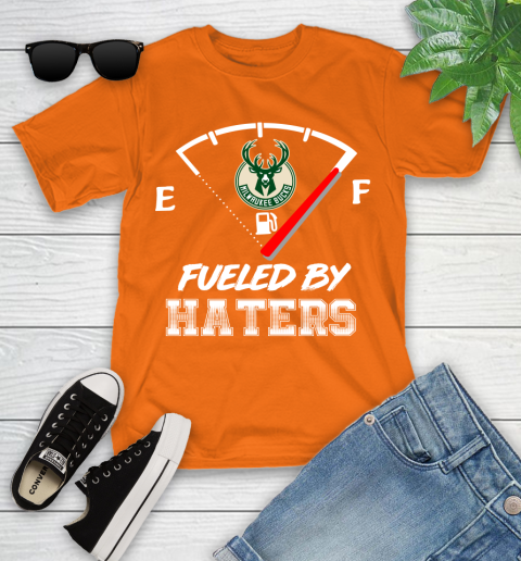 Milwaukee Bucks NBA Basketball Fueled By Haters Sports Youth T-Shirt - Image 10
