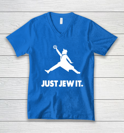 Just Jew It Jewish V-Neck T-Shirt 4