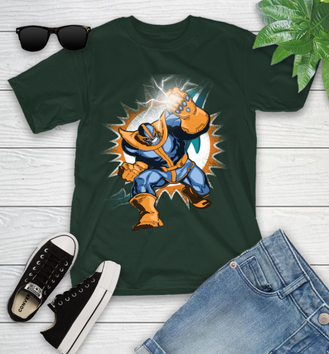 Miami Dolphins NFL Football Thanos Avengers Infinity War Marvel Youth T-Shirt 5