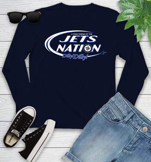 NHL A True Friend Of The Winnipeg Jets Dilly Dilly Hockey Sports Youth Long Sleeve 3 NHL A True Friend Of The Winnipeg Jets Dilly Dilly Hockey Sports Youth Long Sleeve - Image 3