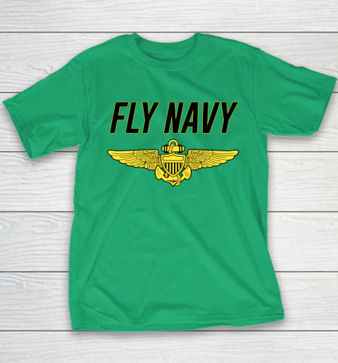 Fly Navy Shirt Pilot Wings Youth T-Shirt 5