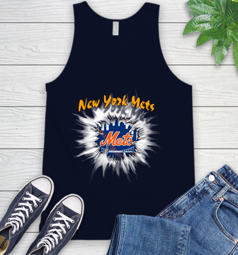 New York Mets MLB Baseball Adoring Fan Rip Sports Tank Top 2