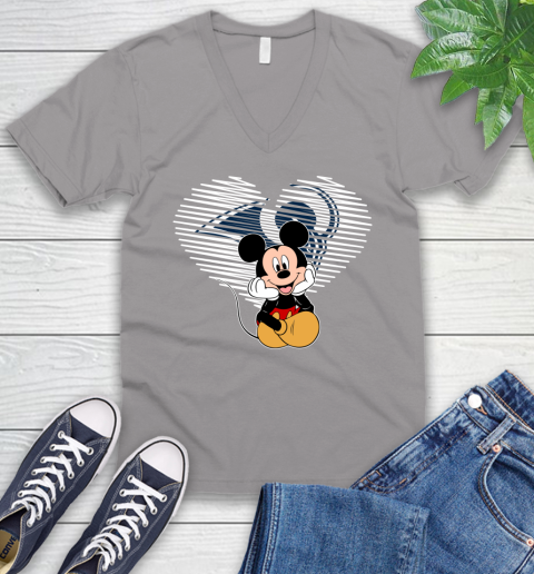 NFL Los Angeles Rams The Heart Mickey Mouse Disney Football T Shirt_000 V-Neck T-Shirt 3