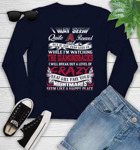 Arizona Diamondbacks MLB Baseball Don't Mess With Me While I'm Watching My Team Youth Long Sleeve 2