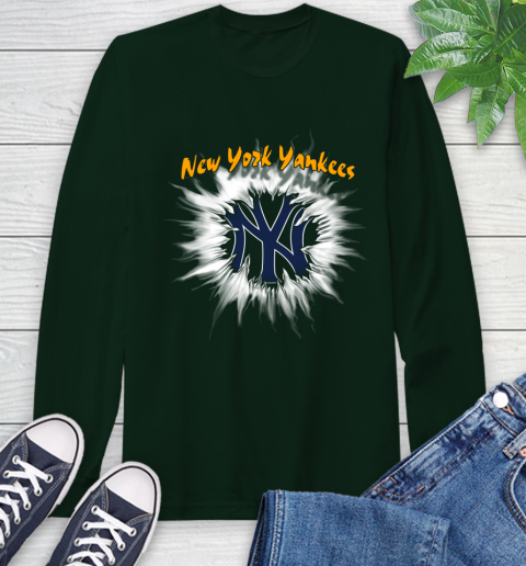 New York Yankees MLB Baseball Adoring Fan Rip Sports Long Sleeve T-Shirt 7