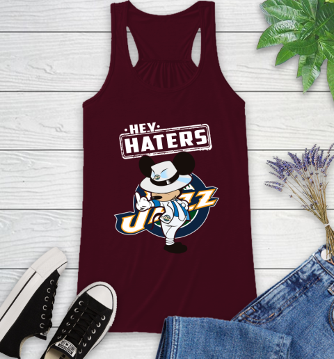 NBA Hey Haters Mickey Basketball Sports Utah Jazz Racerback Tank 2