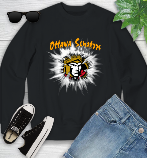 Ottawa Senators NHL Hockey Adoring Fan Rip Sports Youth Sweatshirt