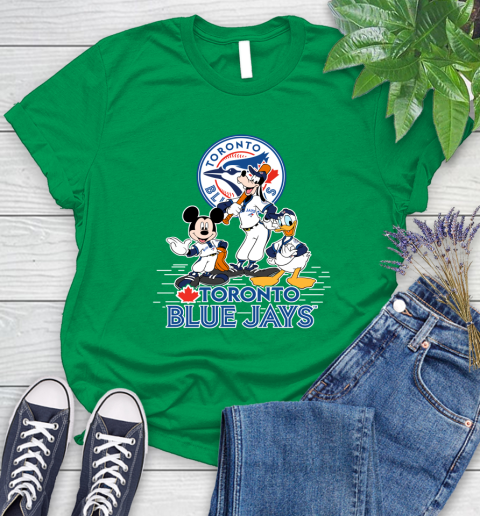 MLB Toronto Blue Jays Mickey Mouse Donald Duck Goofy Baseball T Shirt Women's T-Shirt 9