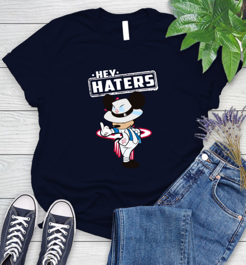 NBA Hey Haters Mickey Basketball Sports Houston Rockets Women's T-Shirt 2