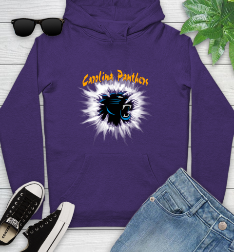 Carolina Panthers NFL Football Adoring Fan Rip Sports Youth Hoodie 5