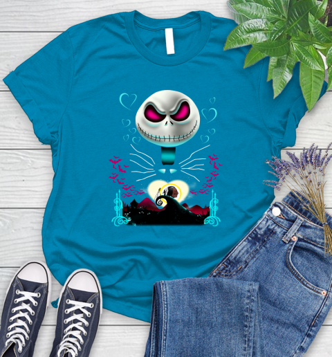NFL Washington Redskins Jack Skellington Sally The Nightmare Before Christmas Football Women's T-Shirt 10
