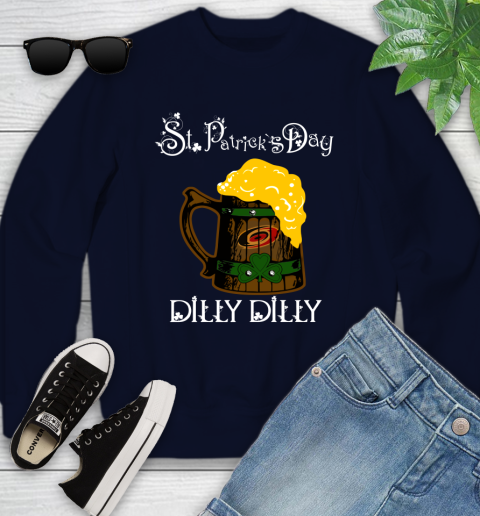 NHL Carolina Hurricanes St Patrick's Day Dilly Dilly Beer Hockey Sports Youth Sweatshirt 2