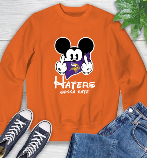 NFL Minnesota Vikings Haters Gonna Hate Mickey Mouse Disney Football T Shirt Sweatshirt 3