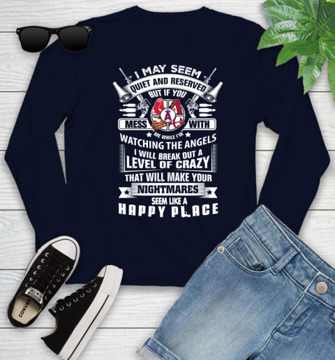 Los Angeles Angels MLB Baseball Don't Mess With Me While I'm Watching My Team Sports Youth Long Sleeve 2