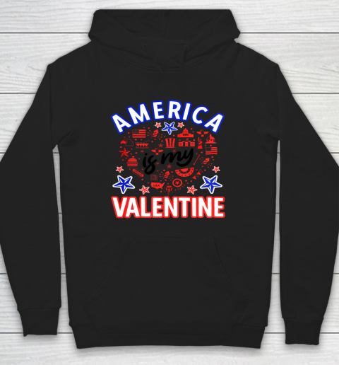 America is My Valentine Proud American Heart USA Hoodie 9