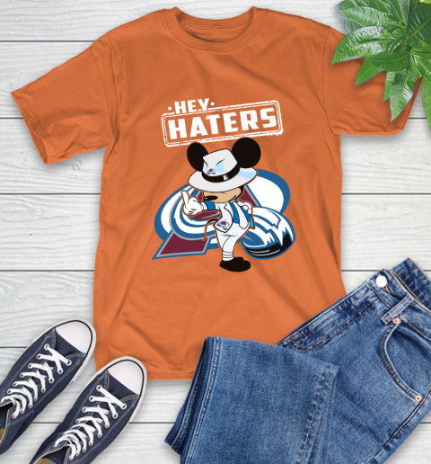 NHL Hey Haters Mickey Hockey Sports Colorado Avalanche T-Shirt 4