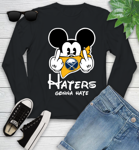 NHL Buffalo Sabres Haters Gonna Hate Mickey Mouse Disney Hockey T Shirt Youth Long Sleeve