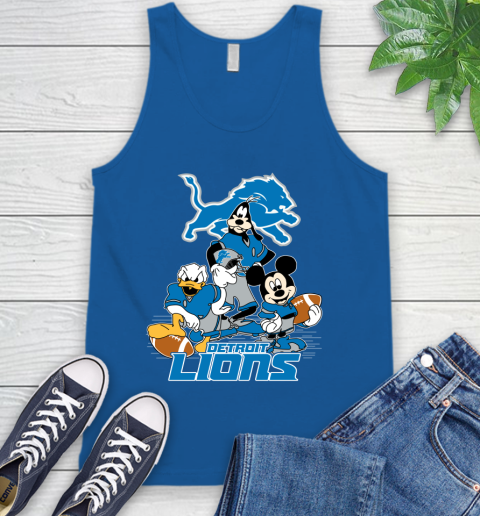NFL Detroit Lions Mickey Mouse Donald Duck Goofy Football Shirt Tank Top 4