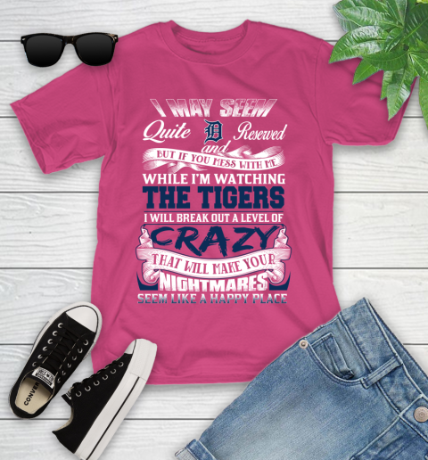 Detroit Tigers MLB Baseball Don't Mess With Me While I'm Watching My Team Youth T-Shirt 11