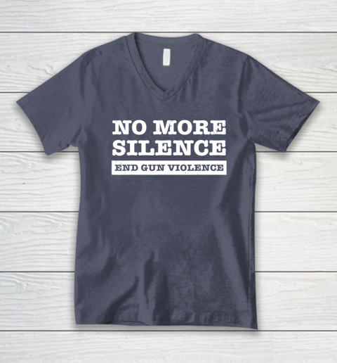 End Gun Violence Shirt Wear Orange Anti Gun No More Silence V-Neck T-Shirt 6