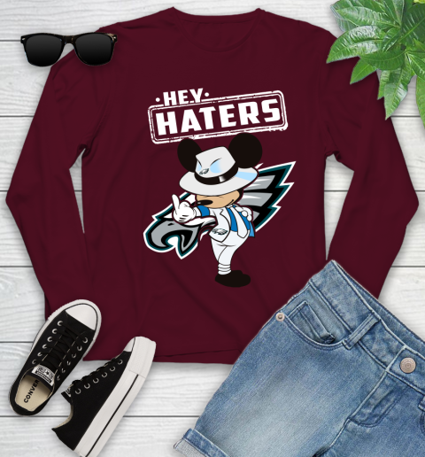 NFL Hey Haters Mickey Football Sports Philadelphia Eagles Youth Long Sleeve 6