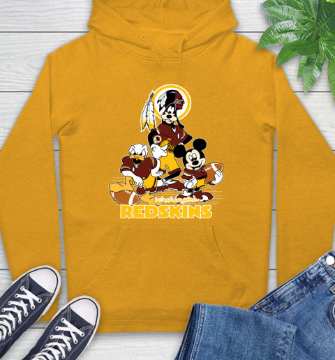 NFL Washington Redskins Mickey Mouse Donald Duck Goofy Football Shirt Hoodie 2