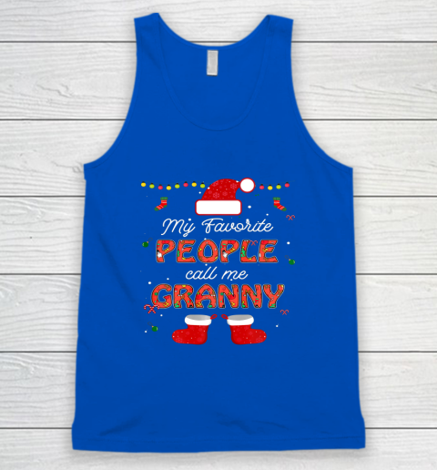 My Favorite People Call Me Granny Thanksgiving Christmas Tank Top 3