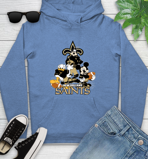 NFL New Orleans Saints Mickey Mouse Donald Duck Goofy Football Shirt Youth Hoodie 13