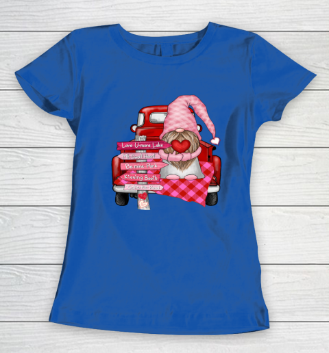 Valentine Vintage Red Truck Gnomes You And Me Valentines Day Women's T-Shirt 6
