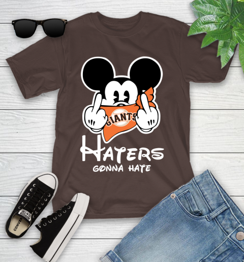 MLB San Francisco Giants Haters Gonna Hate Mickey Mouse Disney Baseball T Shirt_000 Youth T-Shirt 7