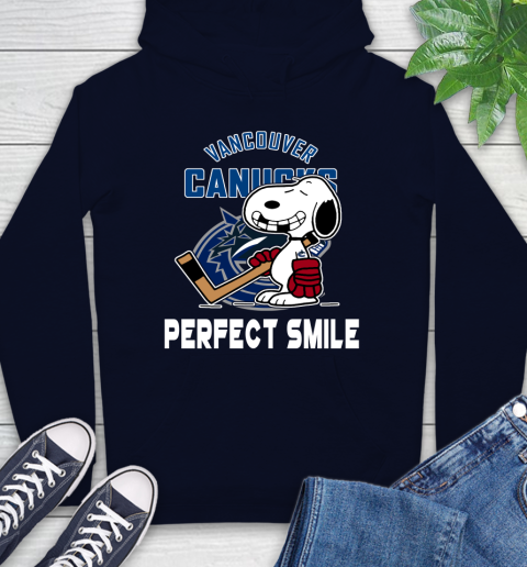 NHL Vancouver Canucks Snoopy Perfect Smile The Peanuts Movie Hockey T Shirt Hoodie 3