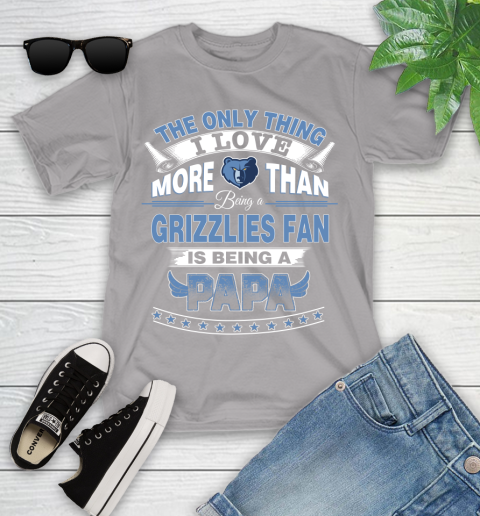 NBA The Only Thing I Love More Than Being A Memphis Grizzlies Fan Is Being A Papa Basketball Youth T-Shirt 4